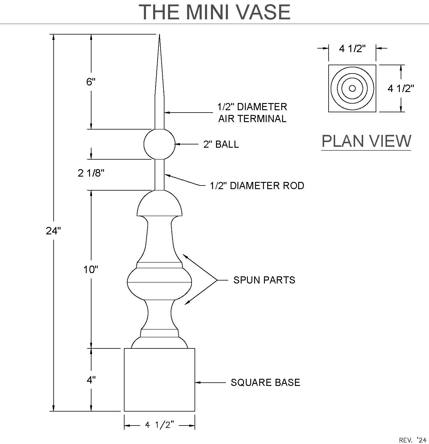 Mini Vase Spire Detail