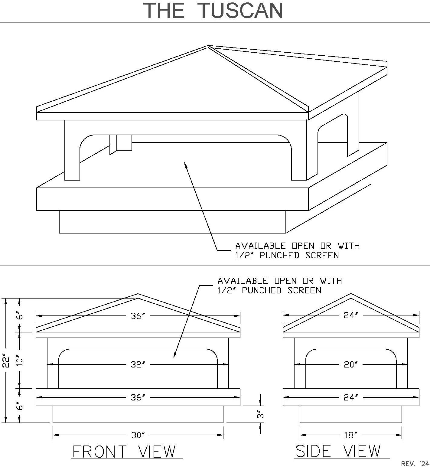 Tuscan Chimney Cap Details