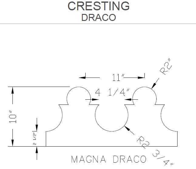 Draco Cresting Detail